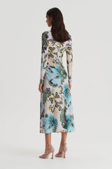 Dresses | Women Scanlan Theodore SILK PRINT GATHER DRESS Pale.grey