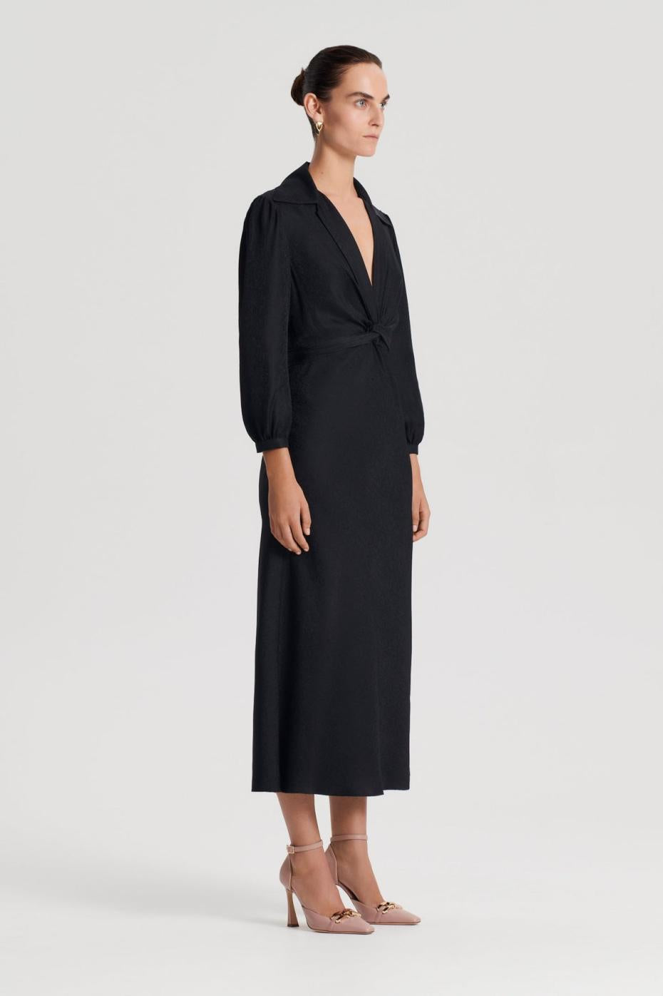 Dresses | Women Scanlan Theodore SILK TURBAN TWIST DRESS Black