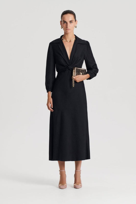 Dresses | Women Scanlan Theodore SILK TURBAN TWIST DRESS Black