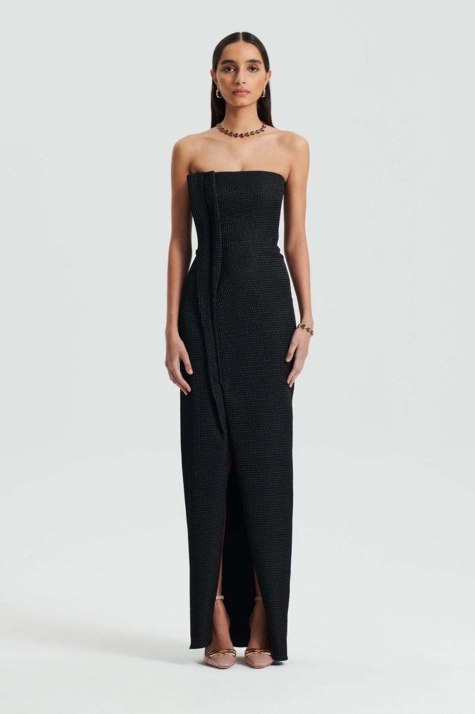 Dresses | Women Scanlan Theodore TINSEL GINGHAM GOWN Black