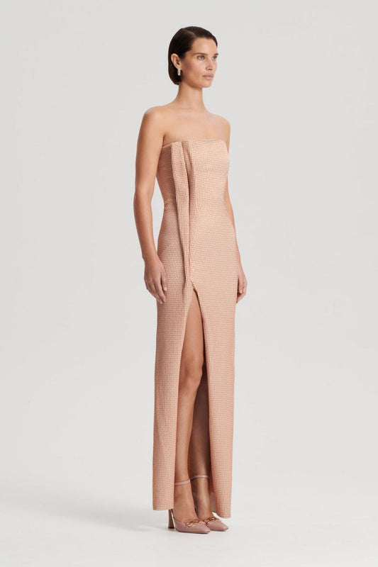 Dresses | Women Scanlan Theodore TINSEL GINGHAM GOWN Rose Gold