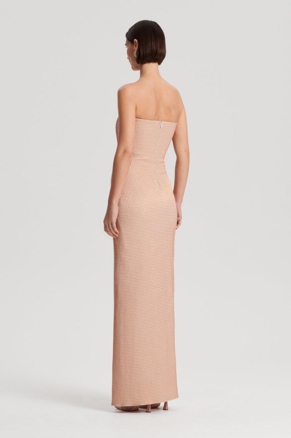 Dresses | Women Scanlan Theodore TINSEL GINGHAM GOWN Rose Gold