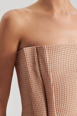 Dresses | Women Scanlan Theodore TINSEL GINGHAM GOWN Rose Gold