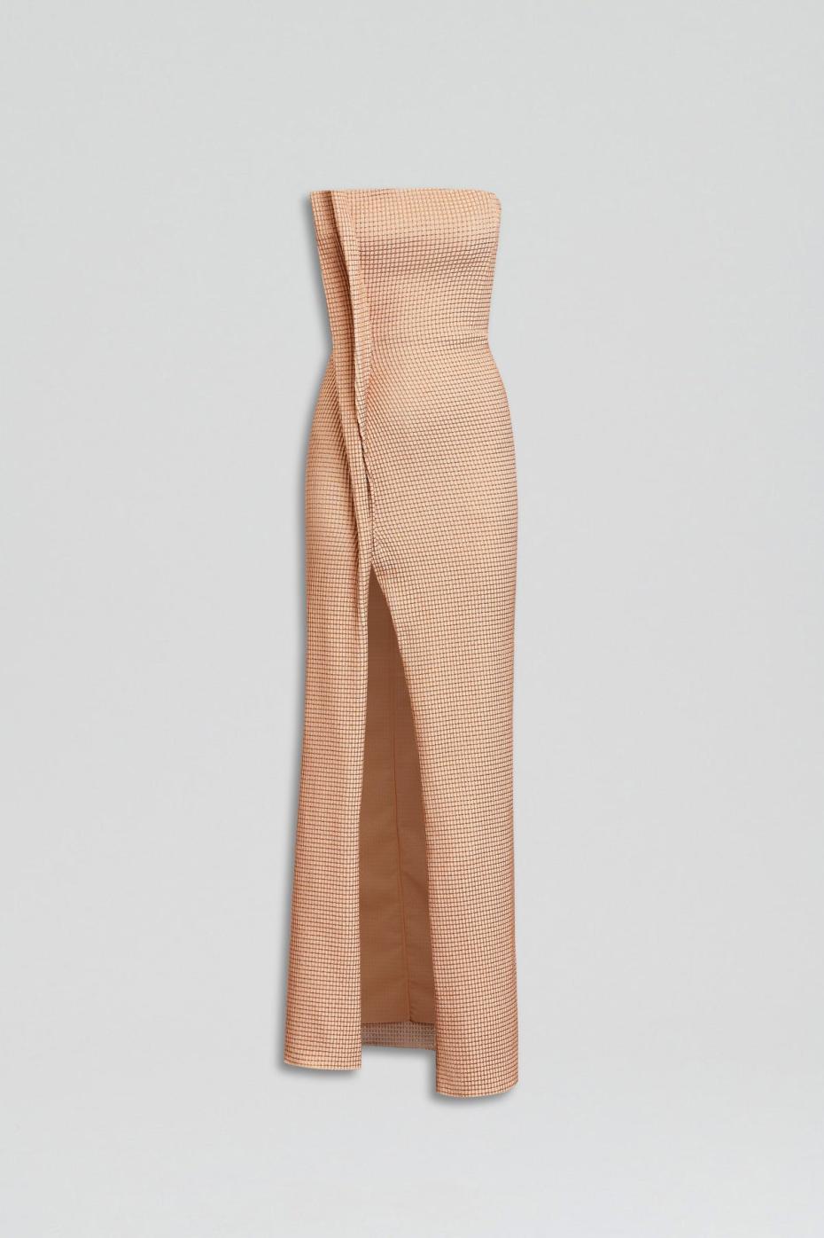 Dresses | Women Scanlan Theodore TINSEL GINGHAM GOWN Rose Gold