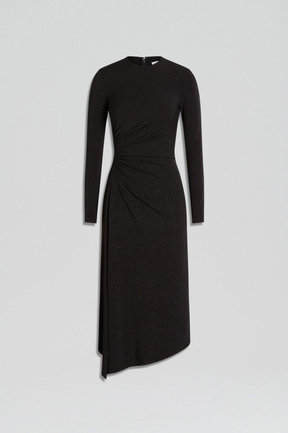 Dresses | Women Scanlan Theodore TINSEL PRINT DRAPE DRESS Black