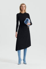 Dresses | Women Scanlan Theodore TINSEL PRINT DRAPE DRESS Black