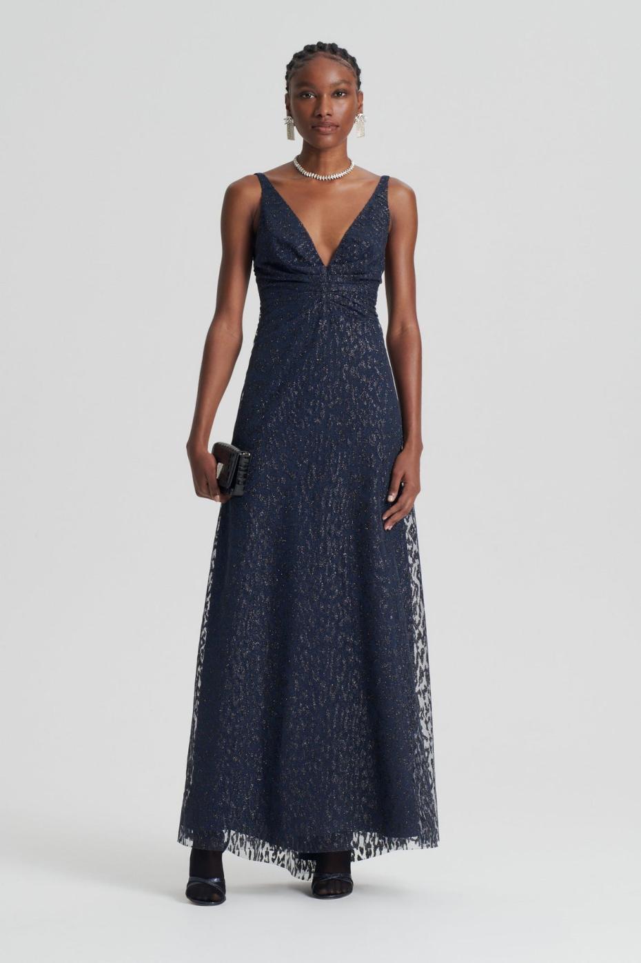 Dresses | Women Scanlan Theodore TINSEL PRINT GOWN Navy