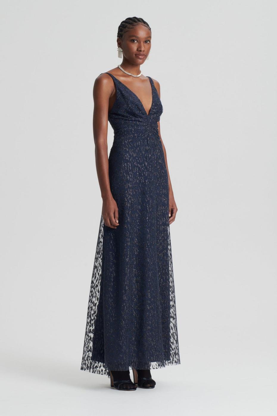 Dresses | Women Scanlan Theodore TINSEL PRINT GOWN Navy