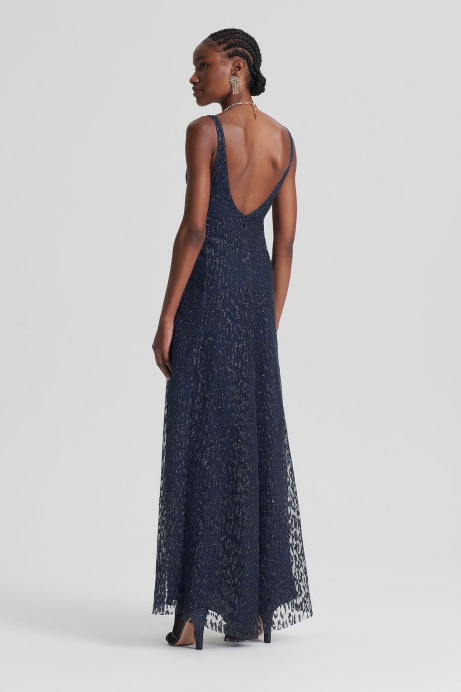 Dresses | Women Scanlan Theodore TINSEL PRINT GOWN Navy
