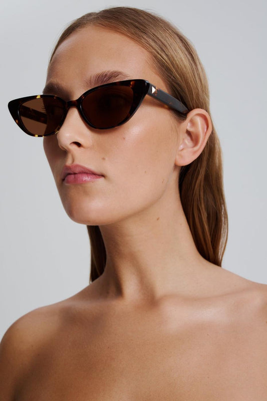Eyewear | Women Scanlan Theodore ST FELINE OVAL SUNGLASSES Tortshell