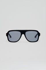 Eyewear | Women Scanlan Theodore ST FLAT TOP AVIATOR SUNGLASSES Black