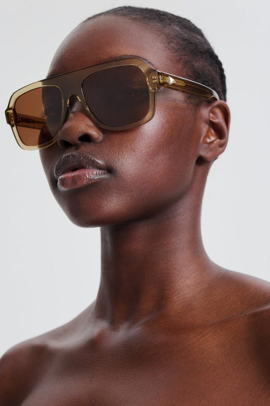 Eyewear | Women Scanlan Theodore ST FLAT TOP AVIATOR SUNGLASSES Sahara