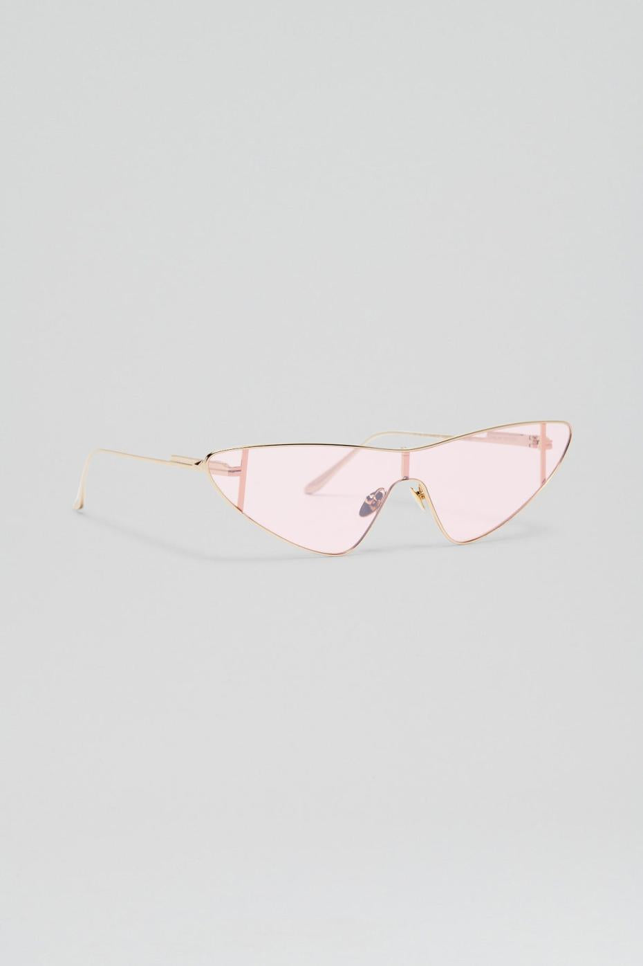 Eyewear | Women Scanlan Theodore ST METAL CAT SHIELD SUNGLASSES Light.gold