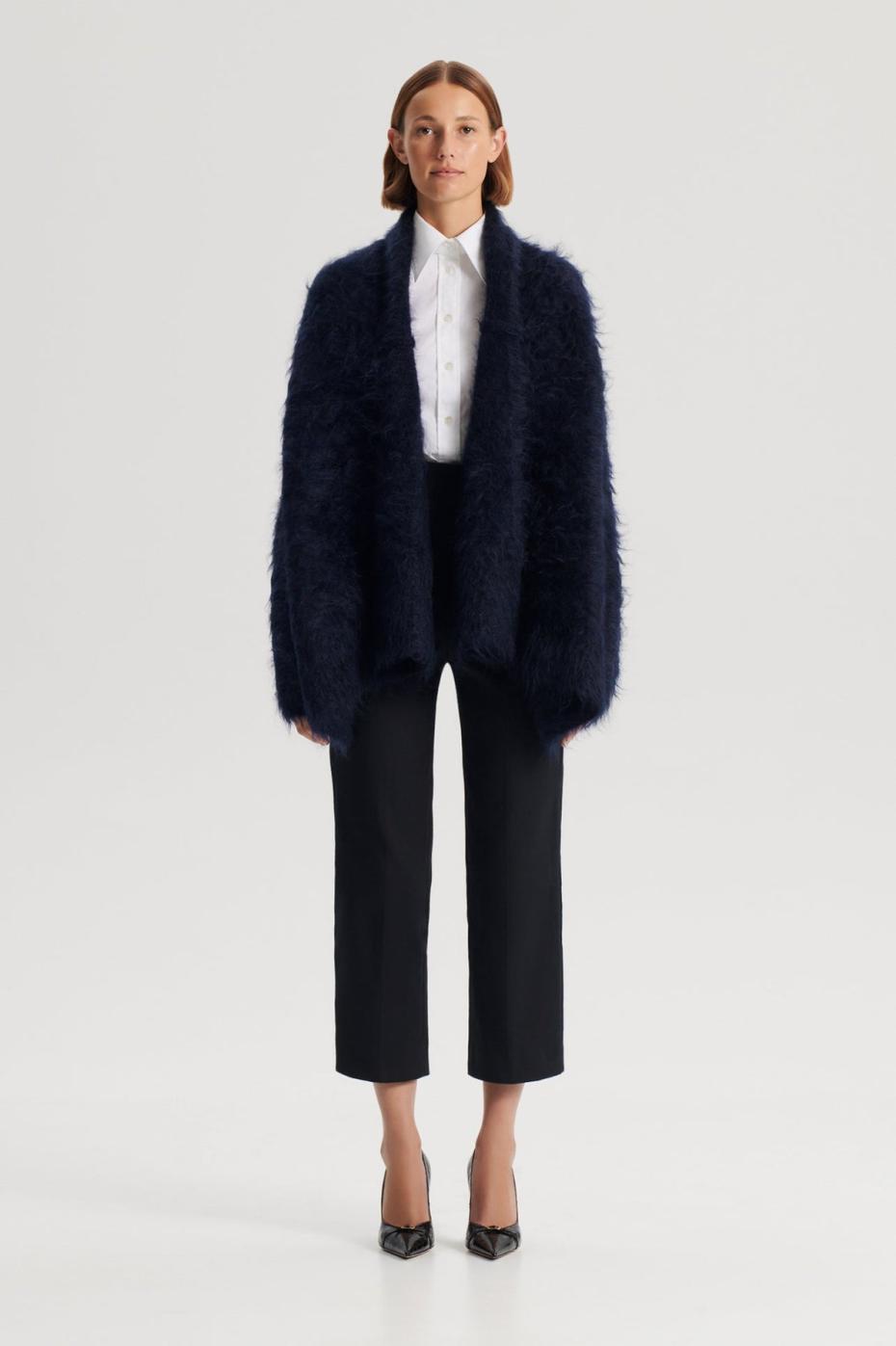 Jackets | Women Scanlan Theodore BRUSHED MOHAIR CARDIGAN 3 Navy