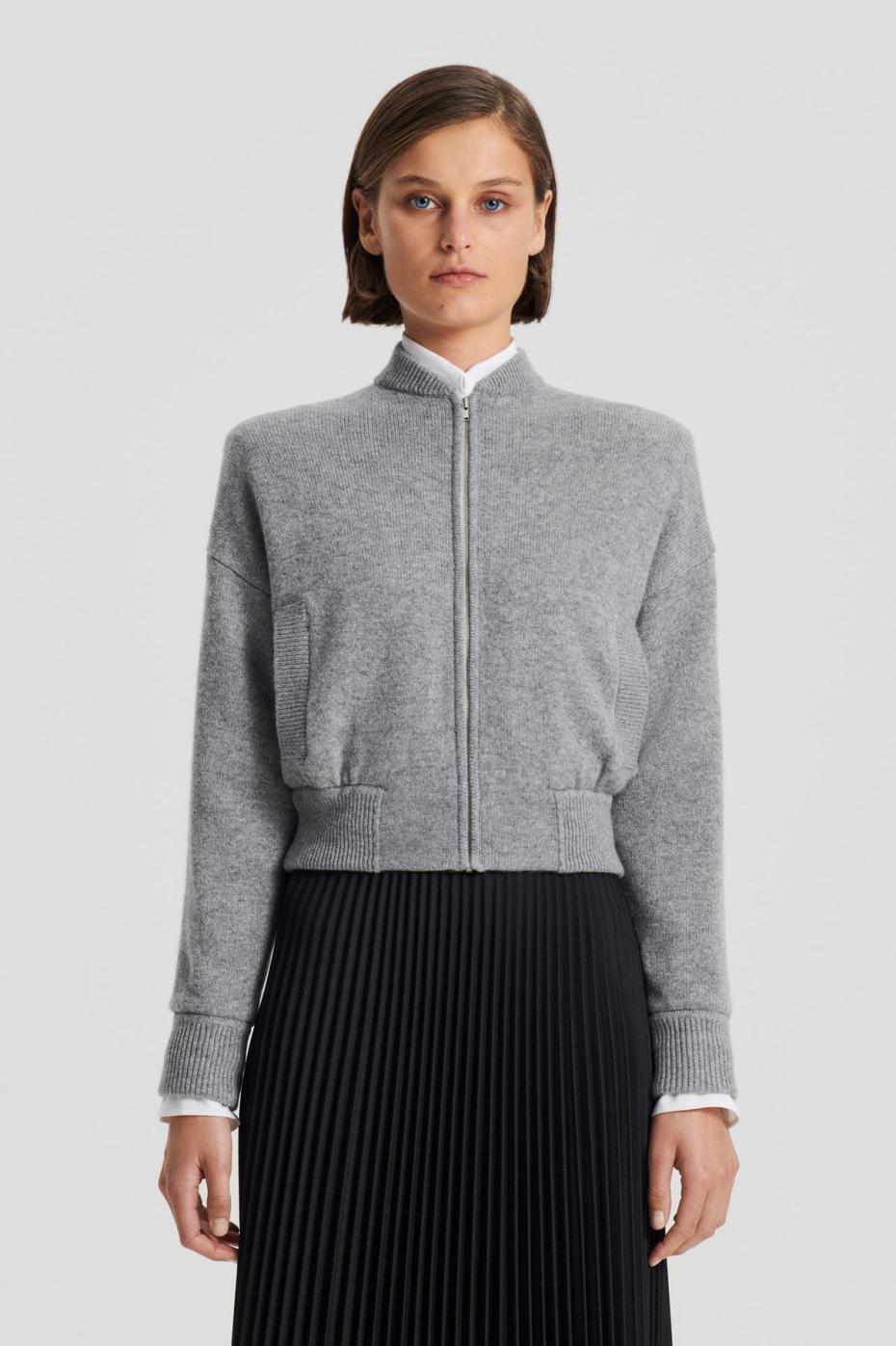 Jackets | Women Scanlan Theodore CASHMERE BOMBER Grey Melange
