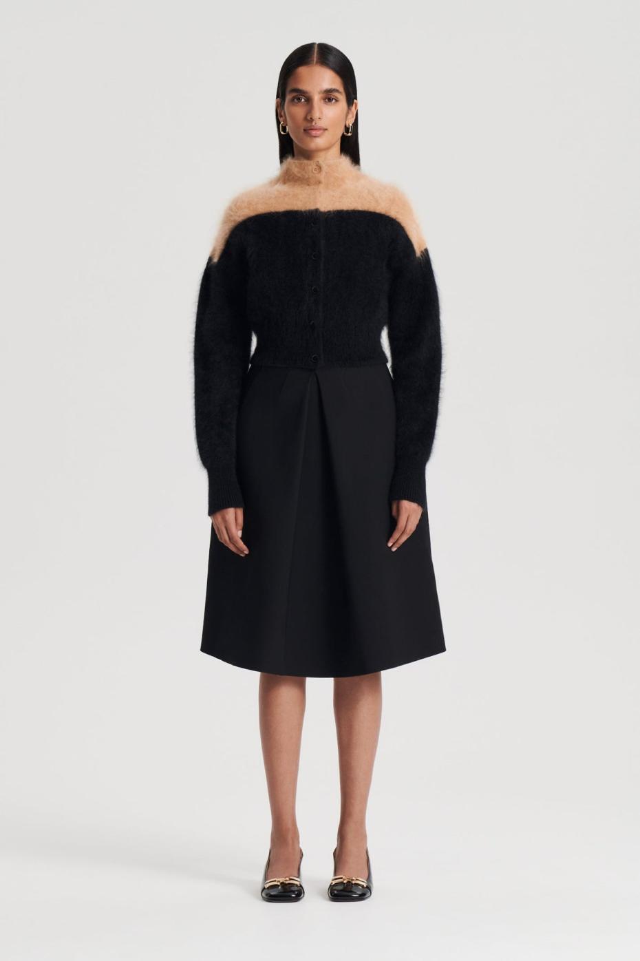 Jackets | Women Scanlan Theodore CASHMERE BRUSHED CARDIGAN Black.camel