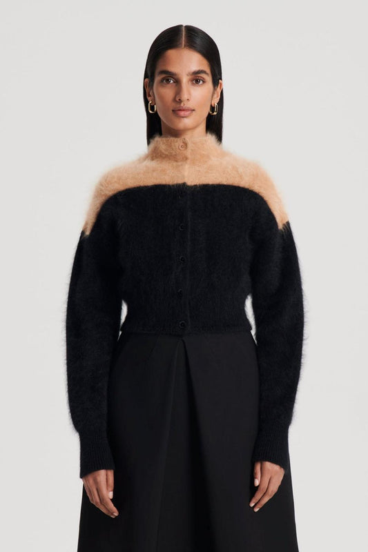 Jackets | Women Scanlan Theodore CASHMERE BRUSHED CARDIGAN Black.camel