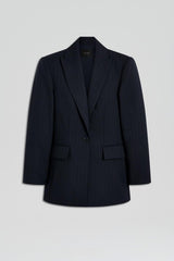 Jackets | Women Scanlan Theodore CHALK STRIPE TAILORED JACKET Navy