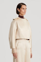 Jackets | Women Scanlan Theodore CONTRAST SATIN COCOON JACKET Gold