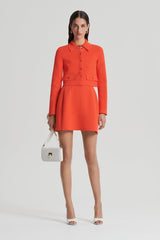 Jackets | Women Scanlan Theodore CREPE KNIT CROP BUTTON JACKET Crayon