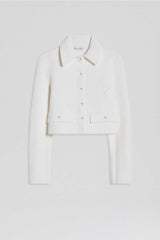 Jackets | Women Scanlan Theodore CREPE KNIT CROP BUTTON JACKET Cream