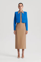 Jackets | Women Scanlan Theodore CREPE KNIT DAISY CROP JACKET Prussian.blue