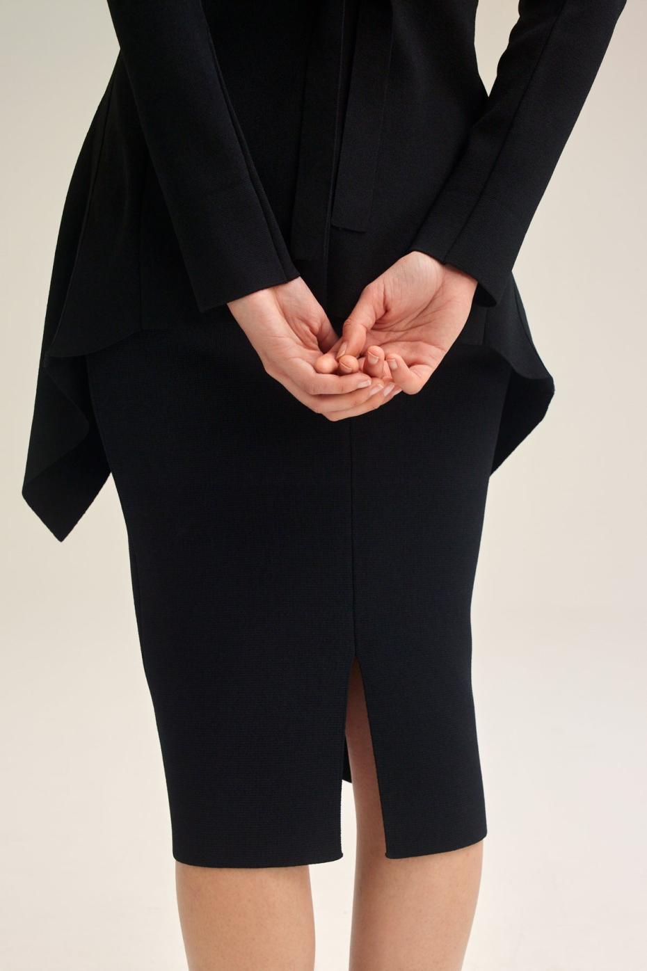 Jackets | Women Scanlan Theodore CREPE KNIT DRAPE FRONT JACKET Black