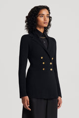 Jackets | Women Scanlan Theodore CREPE KNIT GOLD BUTTON JACKET Black