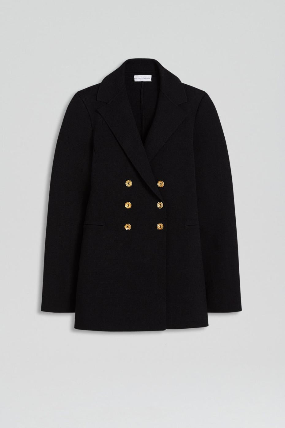 Jackets | Women Scanlan Theodore CREPE KNIT GOLD BUTTON JACKET Black