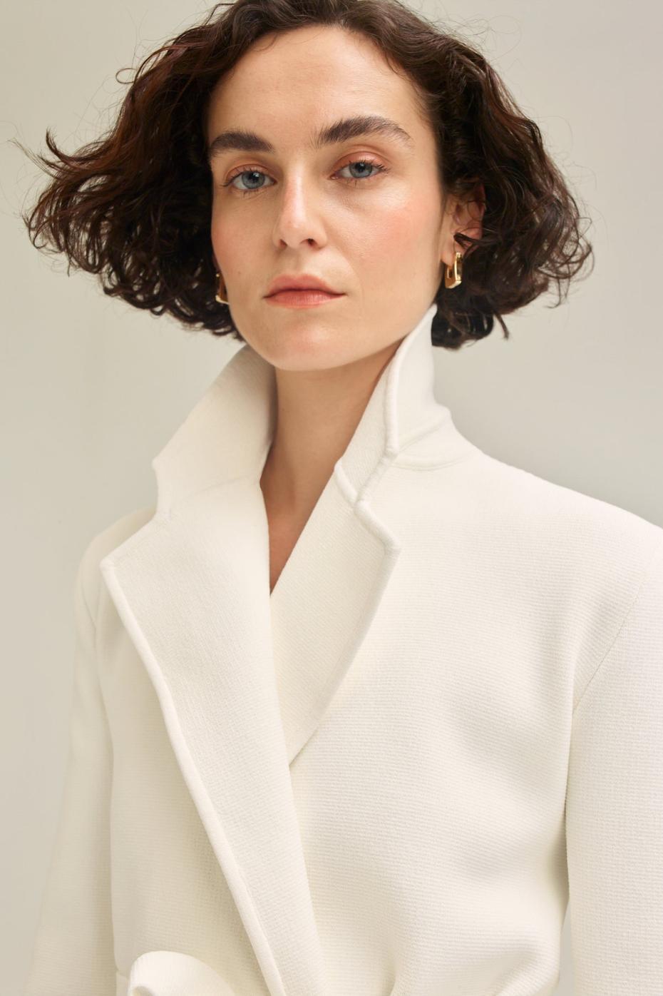 Jackets | Women Scanlan Theodore CREPE KNIT LOOSE TAILORED JACKET Cream