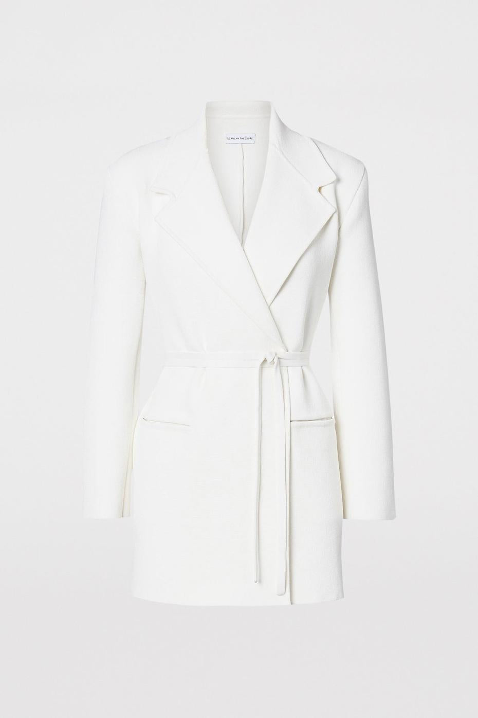 Jackets | Women Scanlan Theodore CREPE KNIT LOOSE TAILORED JACKET Cream