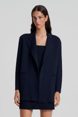 Jackets | Women Scanlan Theodore CREPE KNIT LOOSE TAILORED JACKET Navy