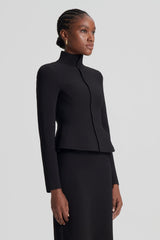 Jackets | Women Scanlan Theodore CREPE KNIT PEPLUM JACKET Dark.chocolate