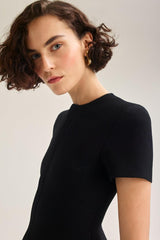 Jackets | Women Scanlan Theodore CREPE KNIT SHORT SLEEVE PEPLUM JACKET Black