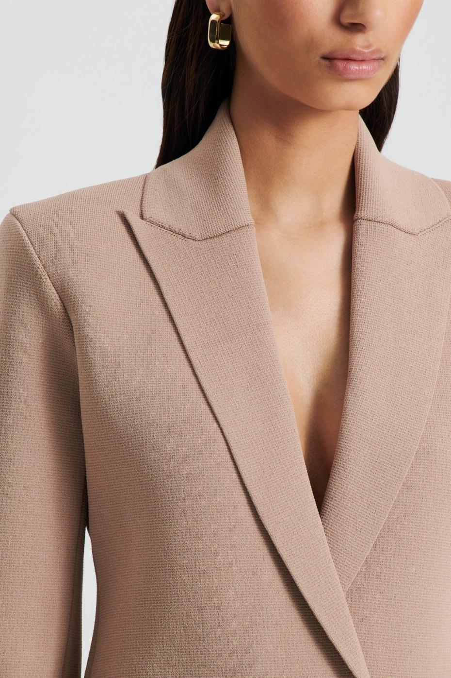 Jackets | Women Scanlan Theodore CREPE KNIT TAILORED BLAZER Oat