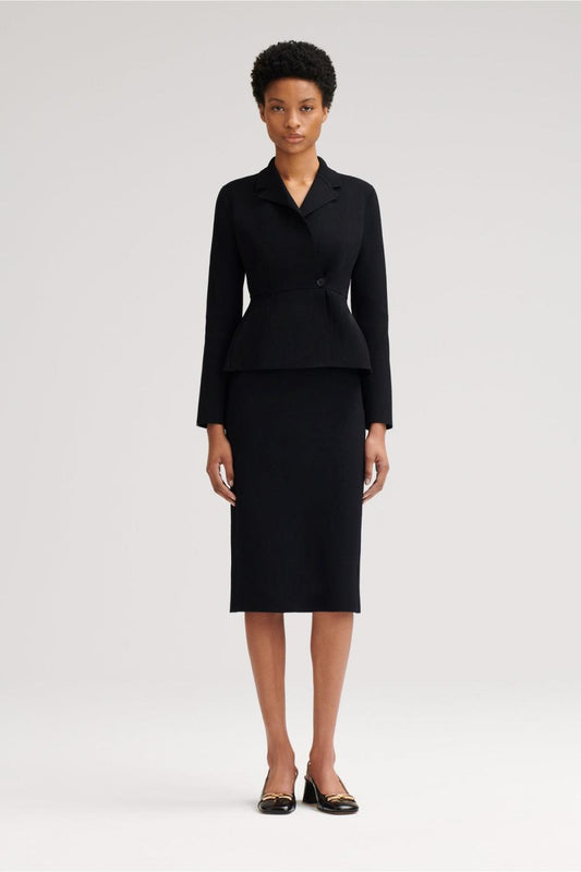 Jackets | Women Scanlan Theodore CREPE KNIT TAILORED JACKET Black