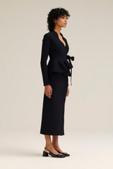 Jackets | Women Scanlan Theodore CREPE KNIT WRAP JACKET Black