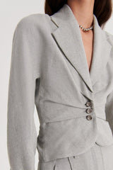 Jackets | Women Scanlan Theodore DRAPED TAILORED JACKET Pale.grey
