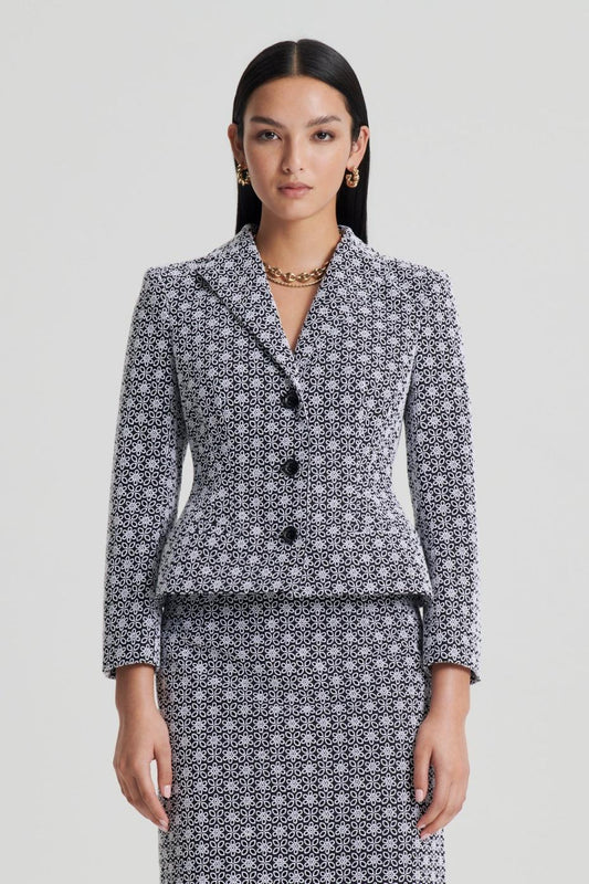 Jackets | Women Scanlan Theodore EMBROIDERED FLORAL JACKET Black.white
