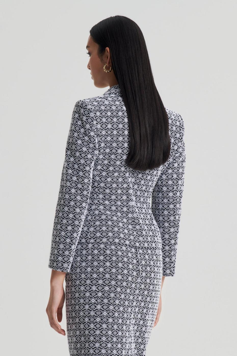 Jackets | Women Scanlan Theodore EMBROIDERED FLORAL JACKET Black.white