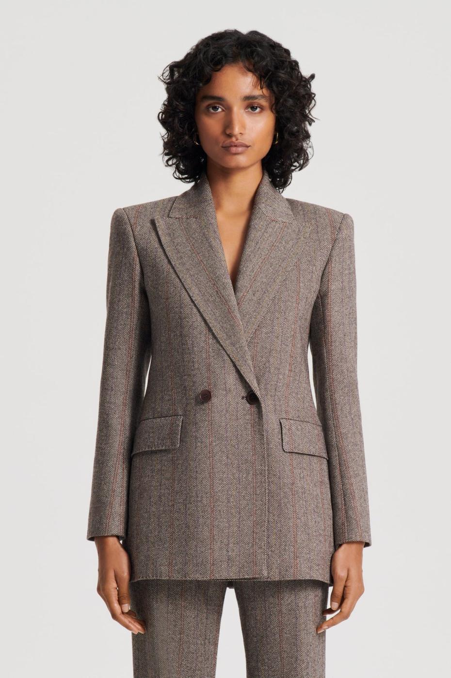 Jackets | Women Scanlan Theodore HERRINGBONE WEAVE JACKET Moro