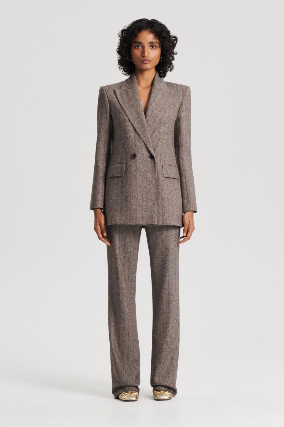 Jackets | Women Scanlan Theodore HERRINGBONE WEAVE JACKET Moro