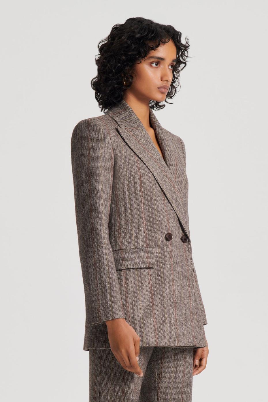 Jackets | Women Scanlan Theodore HERRINGBONE WEAVE JACKET Moro