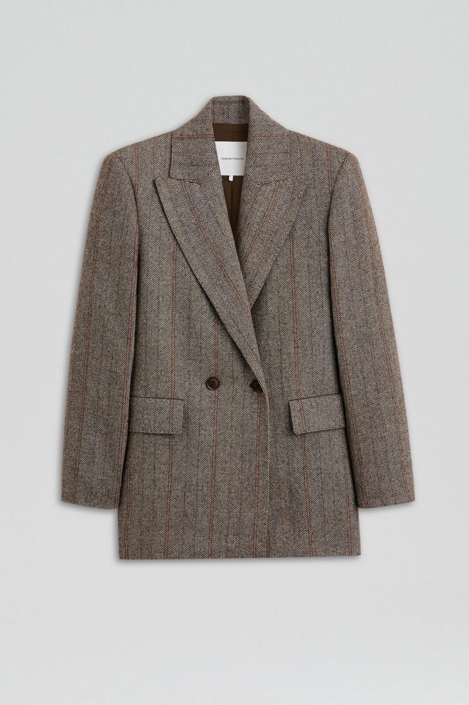 Jackets | Women Scanlan Theodore HERRINGBONE WEAVE JACKET Moro