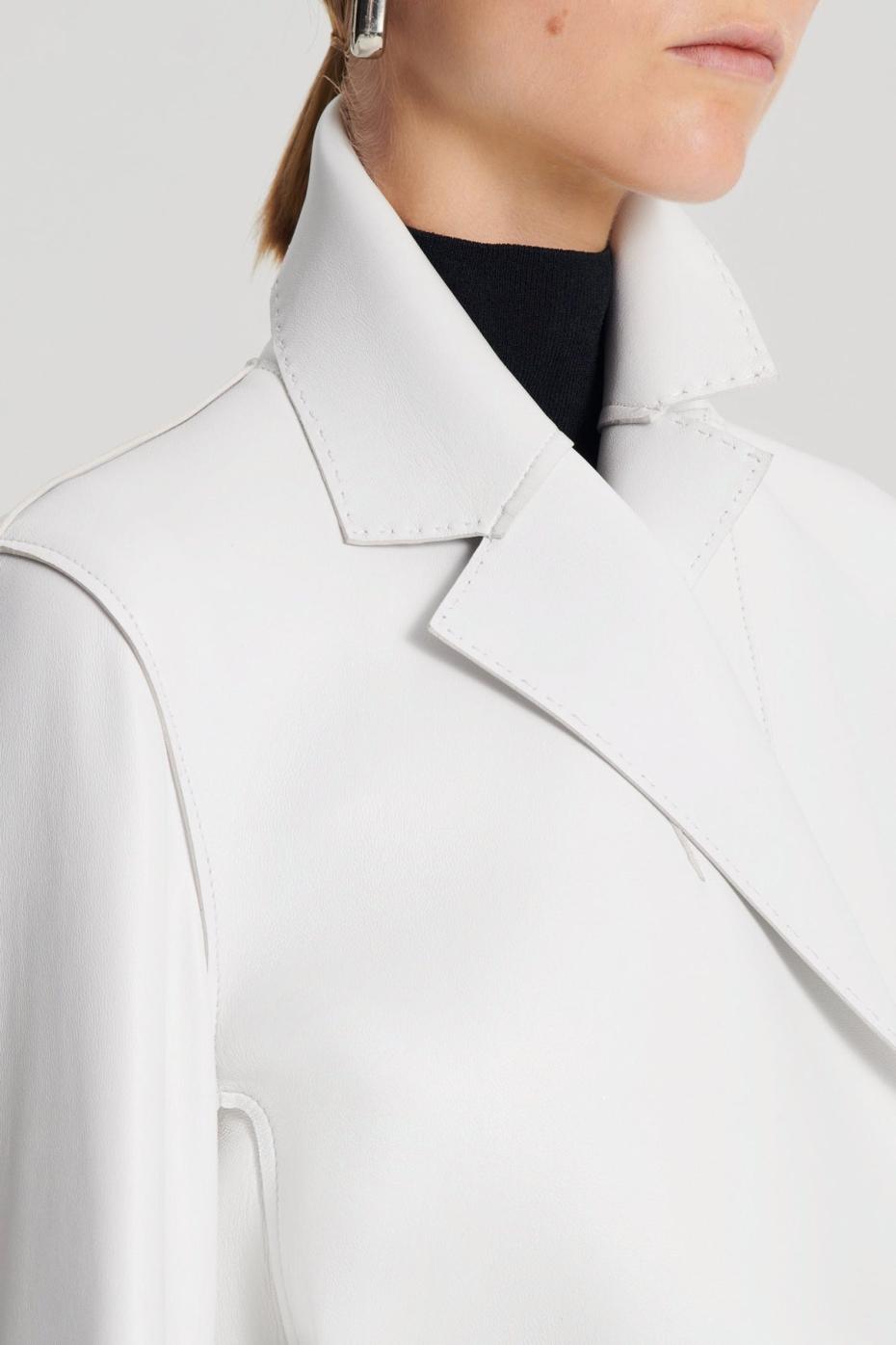 Jackets | Women Scanlan Theodore LEATHER BONDED JACKET White