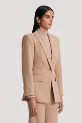 Jackets | Women Scanlan Theodore PLAID TAILORED JACKET Caramel