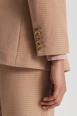 Jackets | Women Scanlan Theodore PLAID TAILORED JACKET Caramel