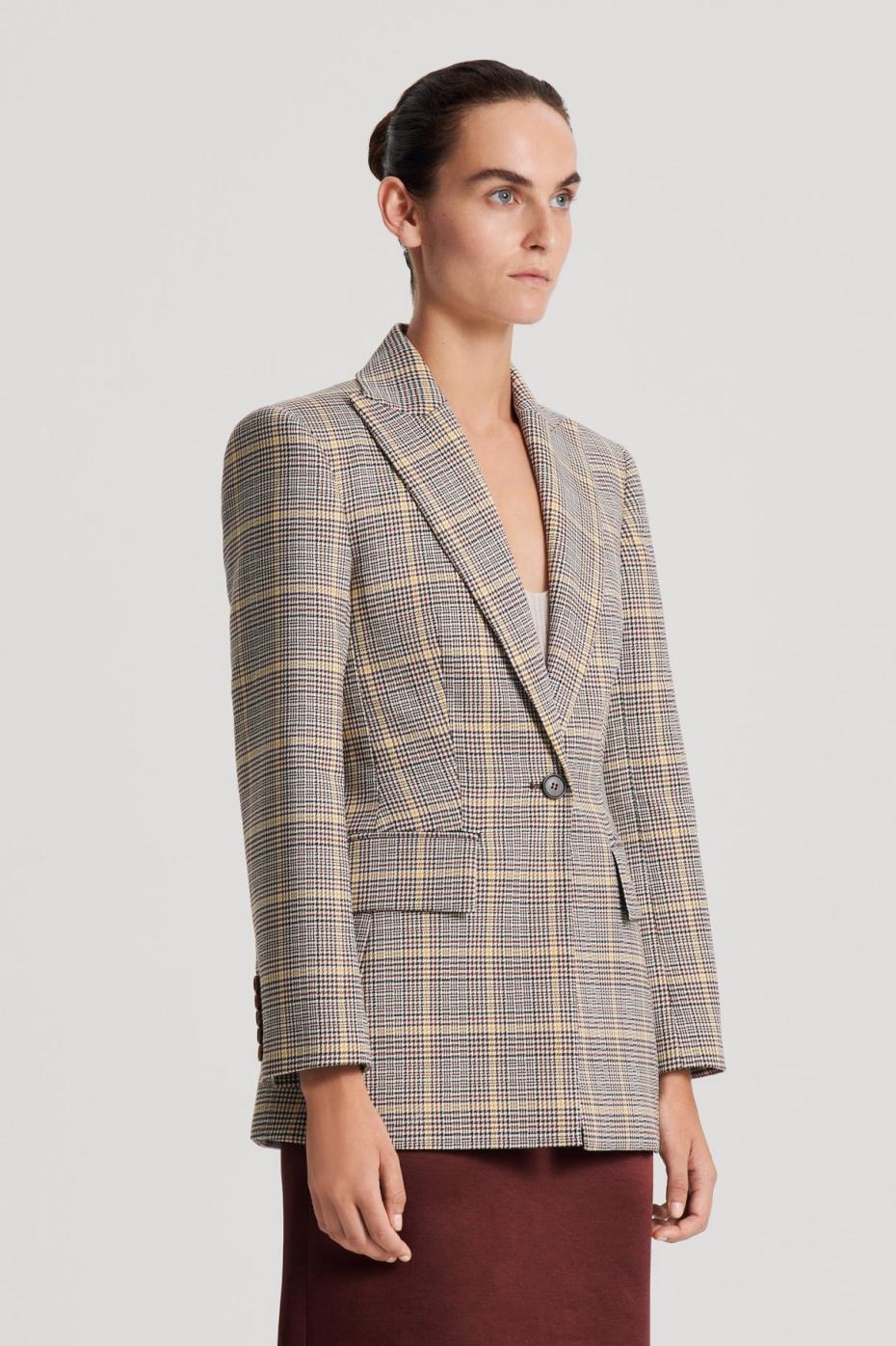 Jackets | Women Scanlan Theodore PLAID TAILORED JACKET Ginger