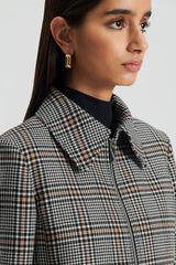Jackets | Women Scanlan Theodore PLAID ZIP JACKET Black.white