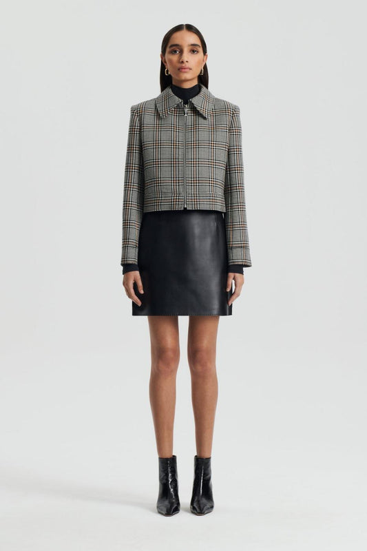 Jackets | Women Scanlan Theodore PLAID ZIP JACKET Black.white